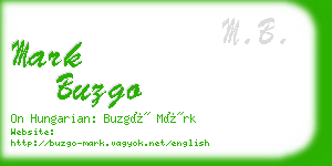 mark buzgo business card